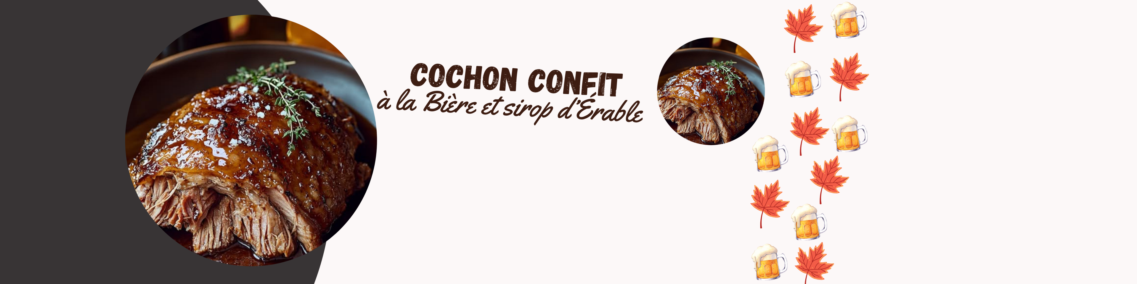 Cochon Confit à la Bière et Sirop d'Érable