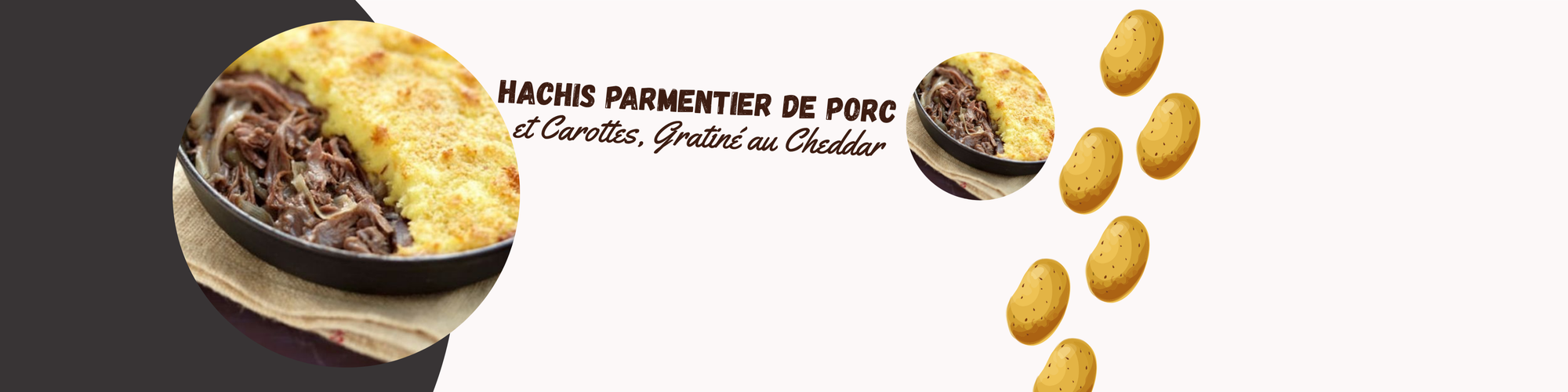 Hachis Parmentier de Porc et Carottes, Gratiné au Cheddar